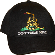 Ball Cap-Don't Tread On Me-Choose Black, Yellow, or Khaki